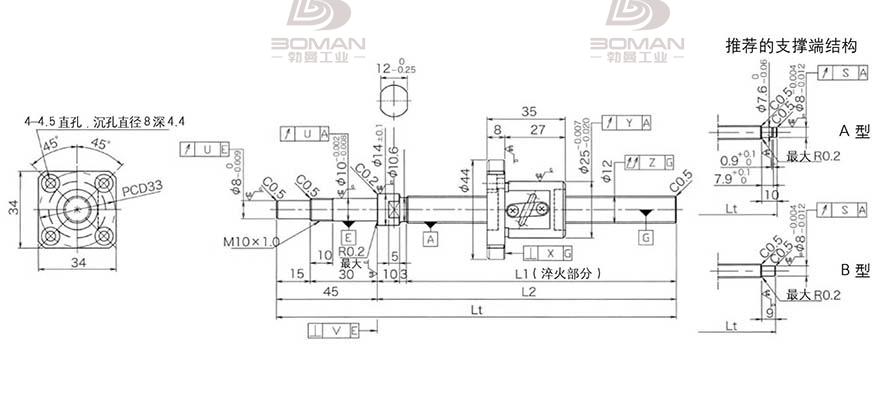KURODA GP1202DS-AAPR-0300B-C3F 日本黑田丝杠和thk丝杠哪个贵